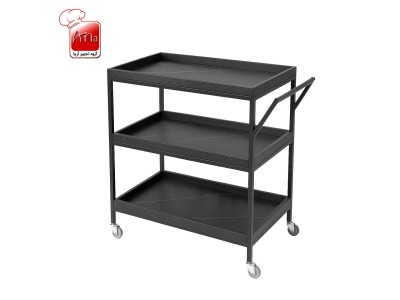 ترولی وی‌آی‌پی سه‌طبقه فلز و چوب